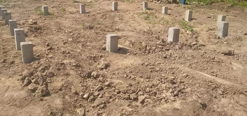 Фундамент на забивных ЖБ сваях