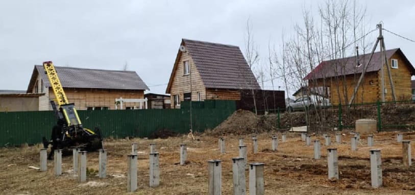 Фундамент на забивных ЖБ сваях