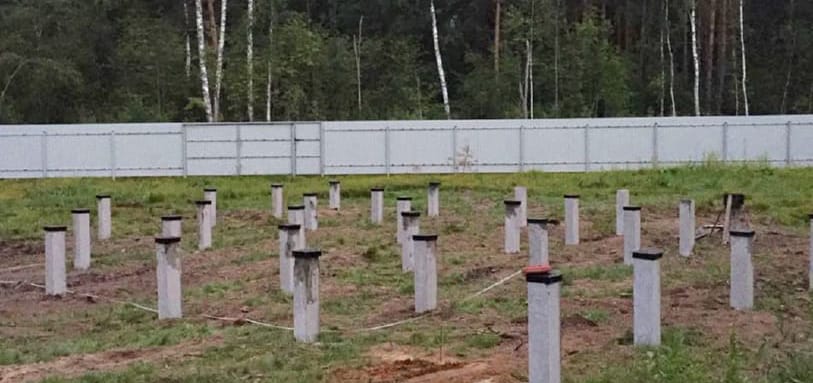 Фундамент на забивных ЖБ сваях